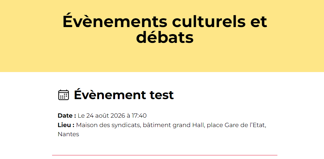 L’évènement en ligne Voir l’évènement en ligne