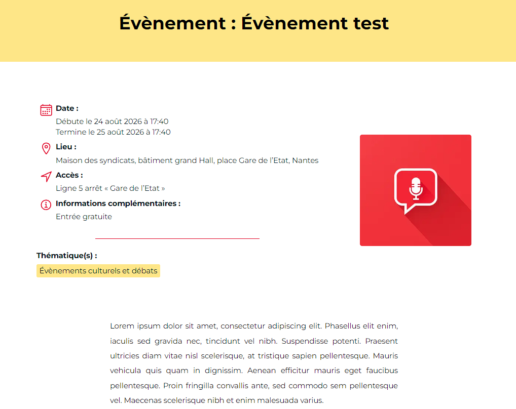 L’évènement en ligne Voir l’évènement en ligne