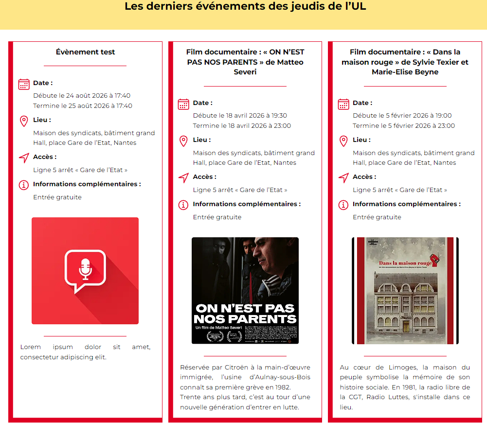 L’évènement en ligne Voir l’évènement en ligne