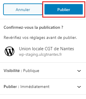 Publier la notification